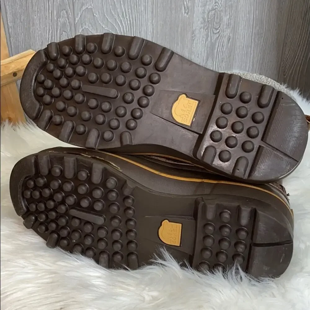 Sorel Kananaskis II Brown Men's Leather Snow Boots Size 9